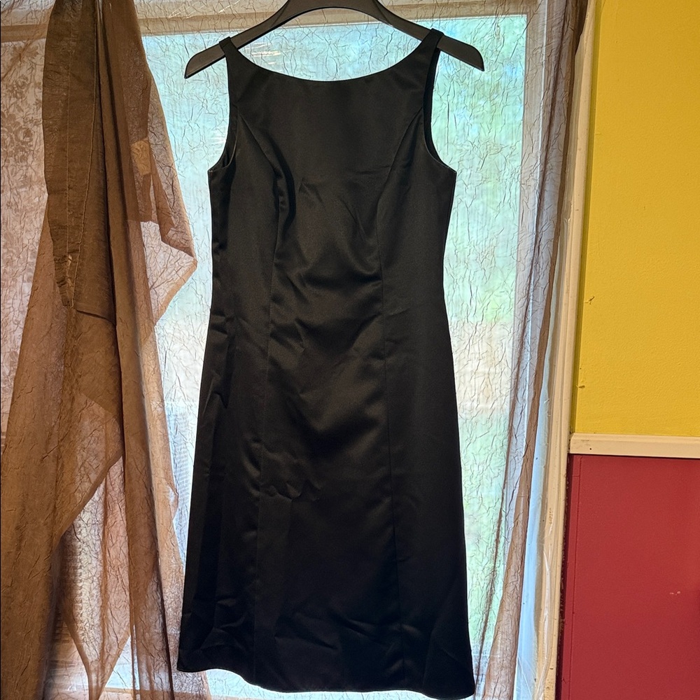 David's Bridal Classic Black Midi Dress Women’s Size 8